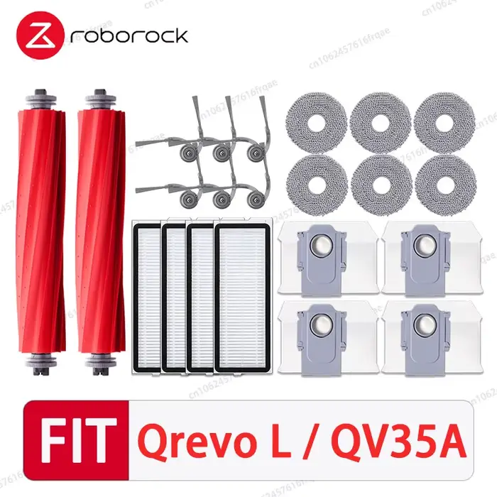 Roborock Qrevo L / QR 798 / QV 35A / QR 598 accessoires pour aspirateur Robot brosse latérale principale filtre Hepa sac à poussière en tissu pour vadrouille