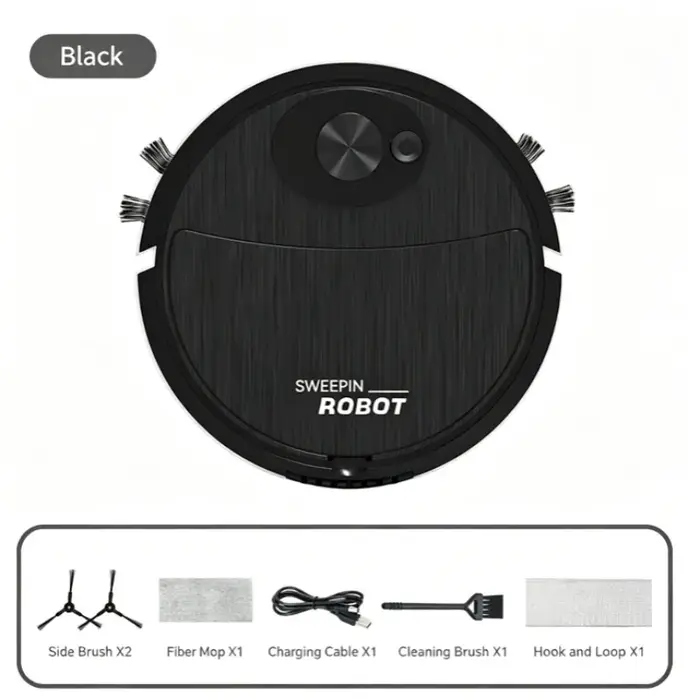 Aspirateur Mini Lenovo 3-en-1, robot aspirateur intelligent, robot de nettoyage domestique, balayage et lavage de la poussière pour la maison, nouveau