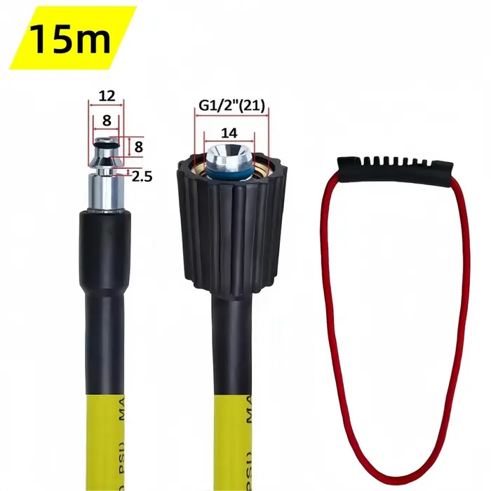Tuyau de nettoyage haute pression 10-20m pour lave-auto