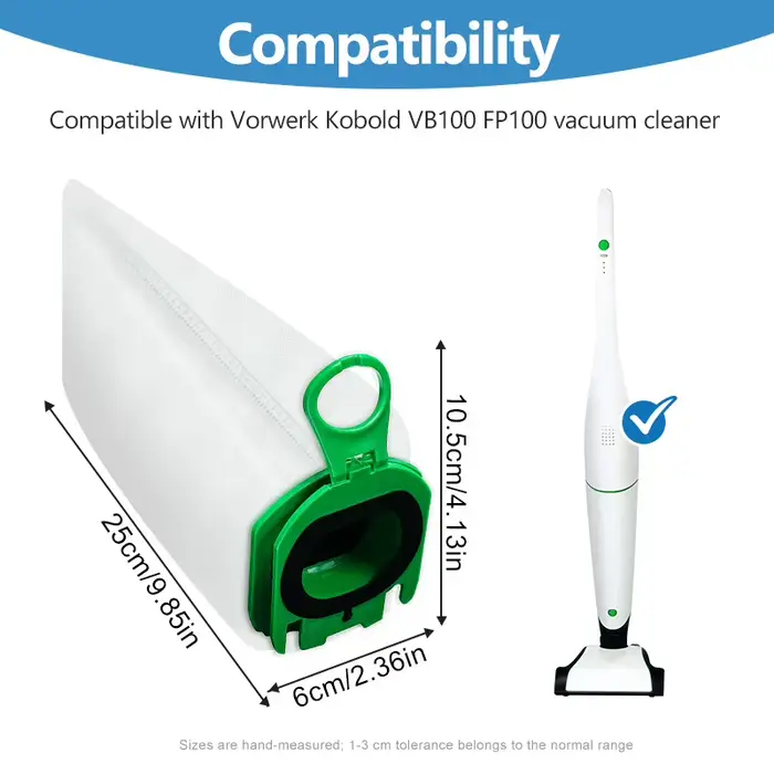 Sacs de rechange pour aspirateur sans fil Vorwerk Kobold VB100