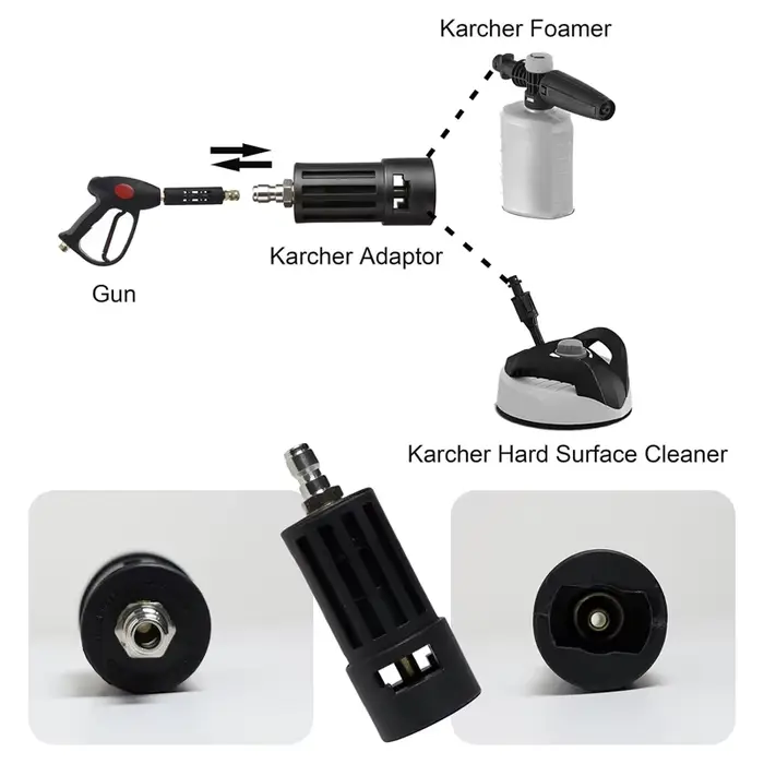 Adaptateur pour nettoyeur haute pression 1/4 à connexion rapide