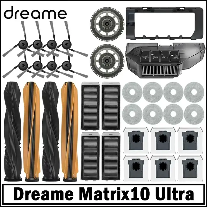 Pièces détachées pour robot aspirateur Dreame Matrix10 Ultra : brosses principales et latérales