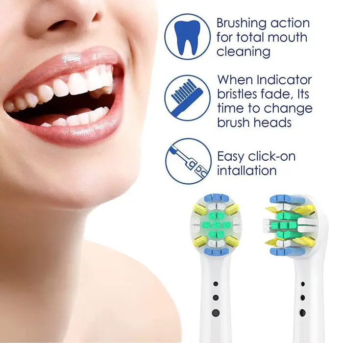 Têtes de brosse de rechange pour modèles de brosse à dents Oral b Braun Floss Action Pro7000 Pro 100