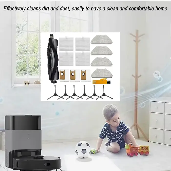 Kit d'accessoires WCS-19 pièces pour aspirateur Robot AIRROBO T20 +: brosse principale, sac à poussi