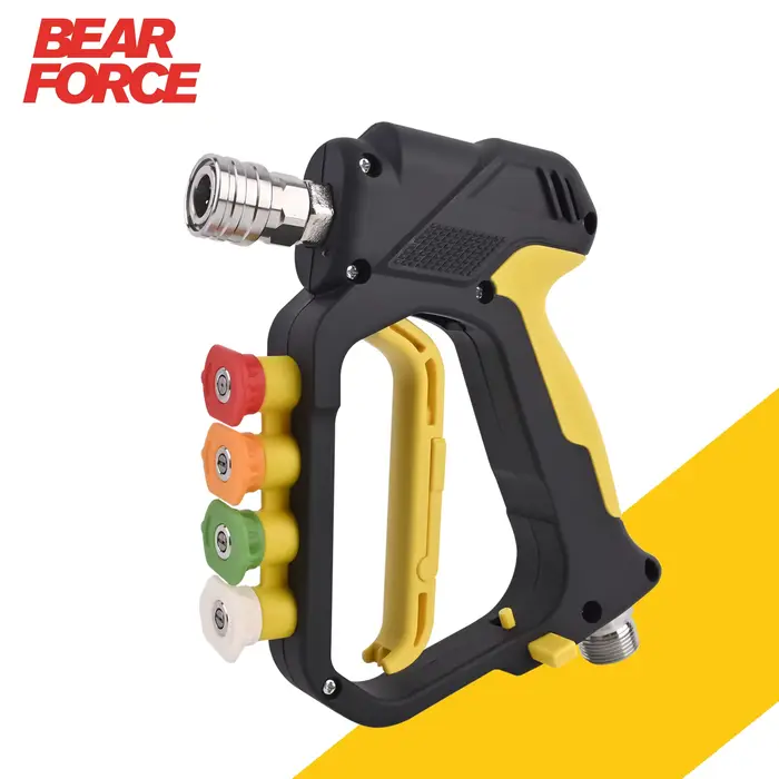 Nettoyeur haute pression Pistolet à jet court Max 5000 PSI avec entrée M22-ID14mm & sortie 1/4” Conn