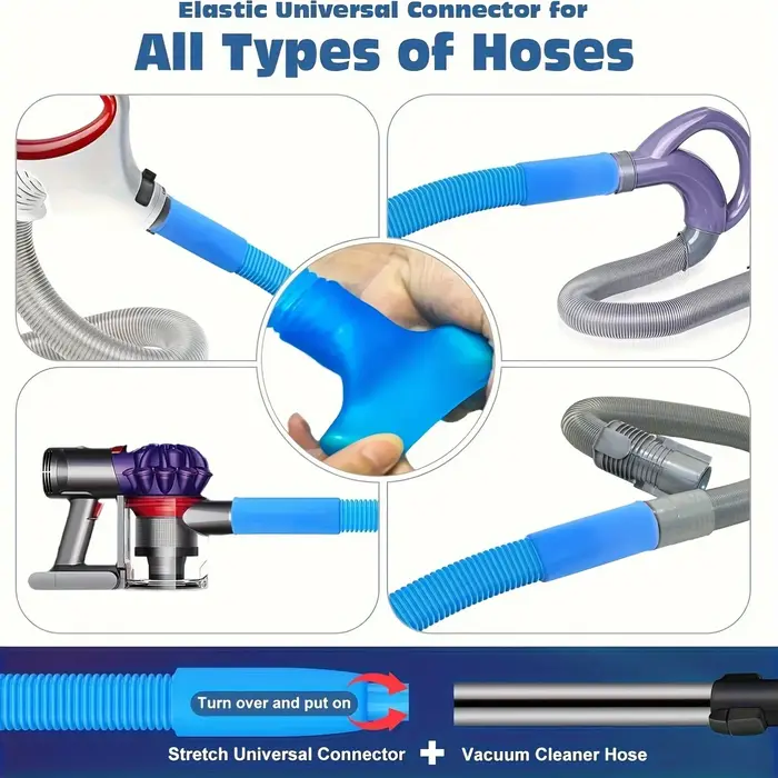 1 pièce d'accessoire de nettoyage pour tuyau d'échappement de sèche-linge bleu