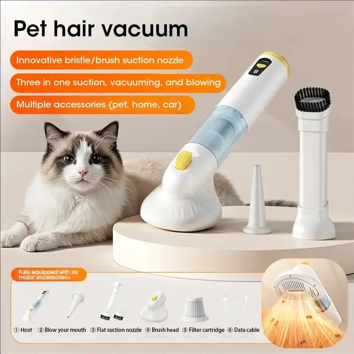Aspirateur pour animaux de compagnie avec technologie cyclonique, forte aspiration multifonctionnell