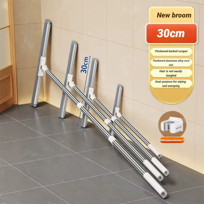 Serpillère magique en silicone de 30-50 cm, raclette à eau, balai multifonctionnel pour sols secs et