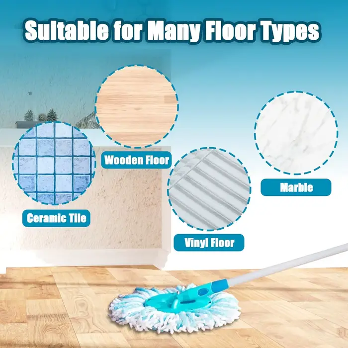 Têtes de Rechange Compatible avec Leifheit Clean Twist Disc Mop