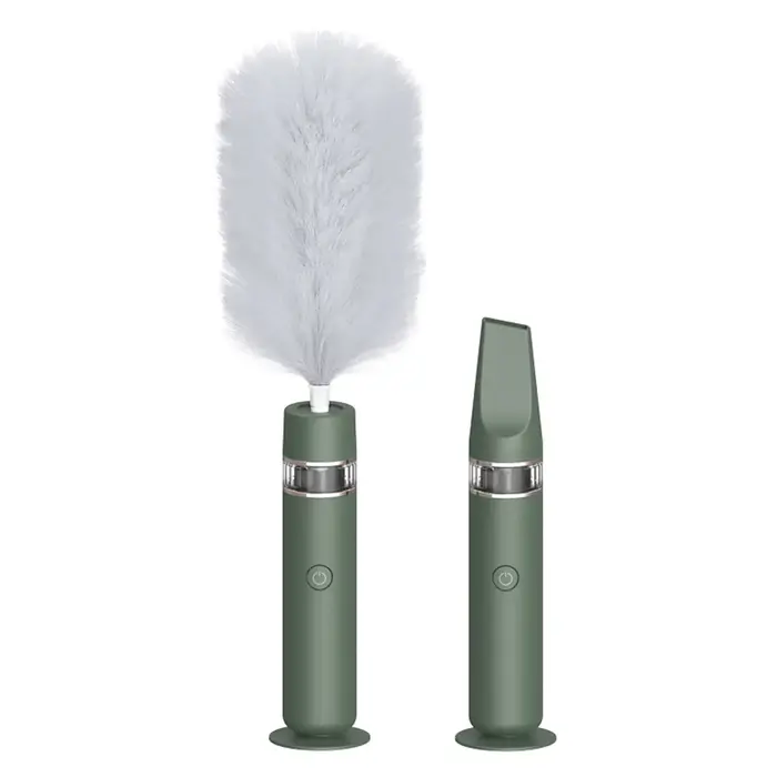 Plumeau à plumes 360 °, brosse électrique en microfibre, aspirateur 2 en 1, outil de nettoyage de me