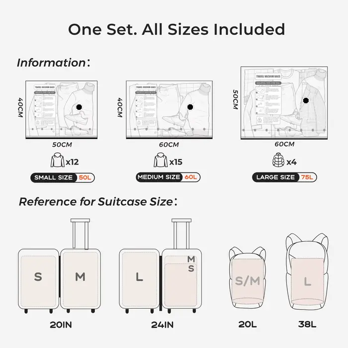 Ensemble de sacs sous vide FLEXTAIL X VOLLYC NANO
