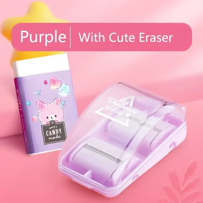 Aspirateur de bureau portable avec gomme mignonne