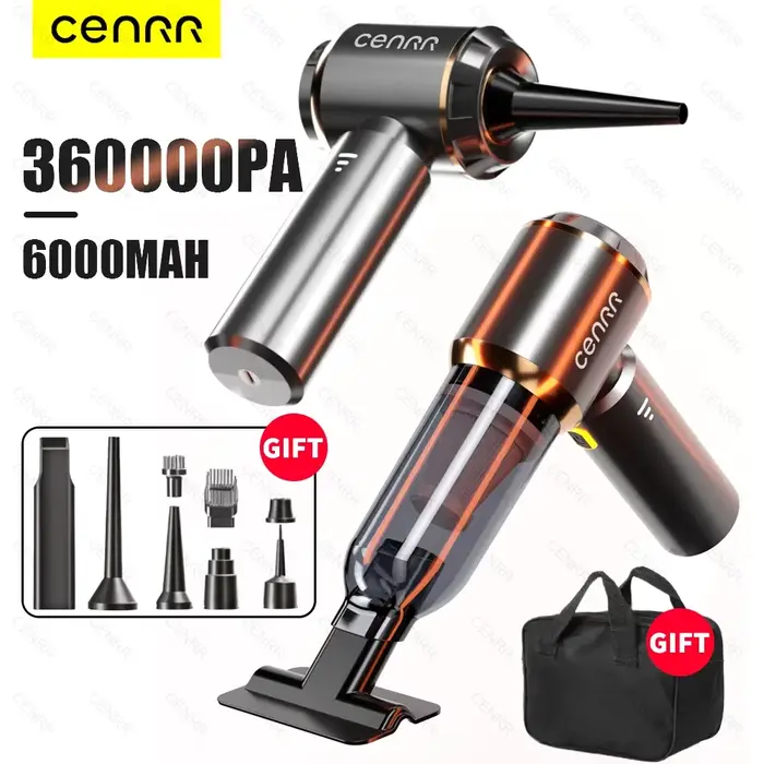 CENRR aspirateur de voiture forte aspiration sans fil puissant nettoyeur
