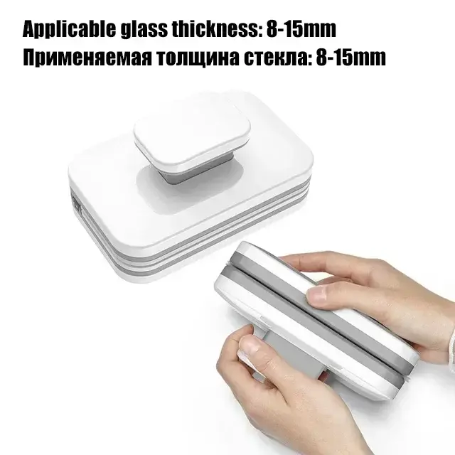Nettoyeur de vitres magnétique Double face-grattoir à verre