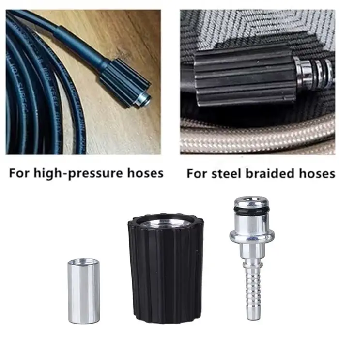 Kit de réparation de tuyau de nettoyeur haute pression : Raccord rapide et résistance à la rouille ! Raccords de tuyaux pour lavage de voitures