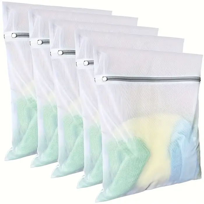 Paquet de 4 sacs à linge en maille fine pour machines à laver à domicile