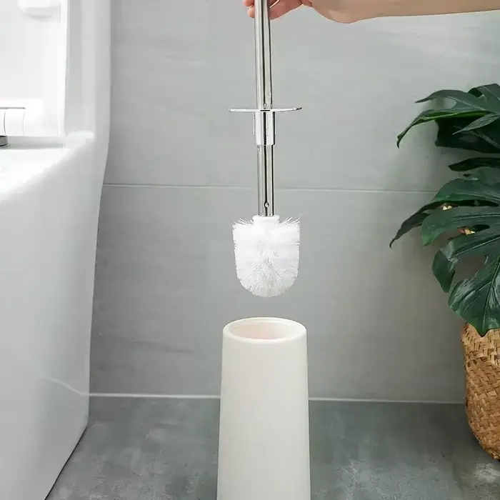 Brosse de toilette dorée de style créatif nordique avec support
