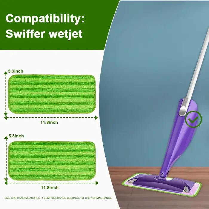 Tampons de rechange réutilisables pour balai serpillère Swiffer Wet Jet