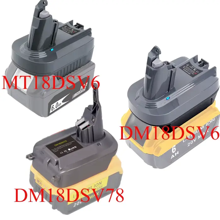 Adaptateur de batterie pour aspirateurs Dyson série V6 V7 V8 MT18DSV6 DM18DSV6 DM18DSV78 pour Batteries Dewalt/Makita/Milwaukee 18V