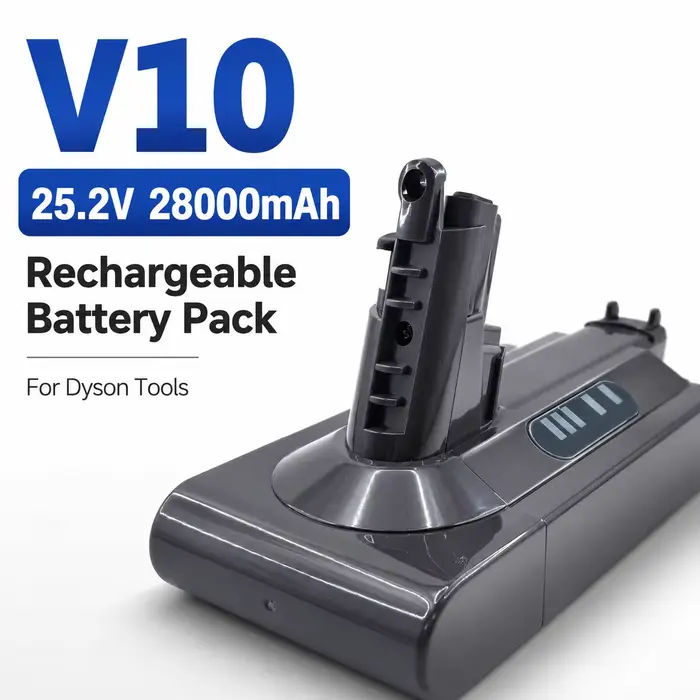 Batterie Li-ion rechargeable pour aspirateur Dyson V6 V7 V8 V10 21.6V 25.2V Haute capacité Compatible avec les outils Dyson