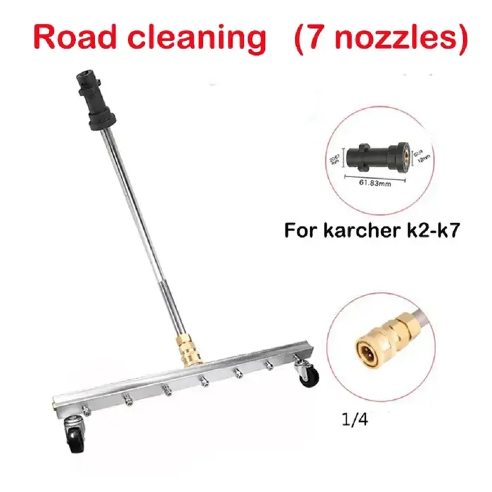Nettoyeur haute pression 4000 PSI, balai à eau pour Karcher, kit de nettoyage multifonctionnel à 7 buses pour allées, trottoirs et routes