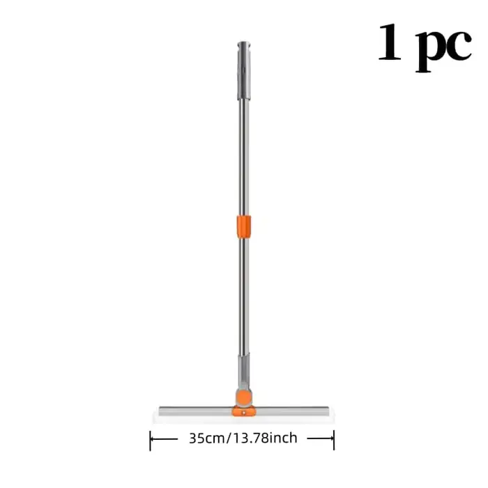 Balai serpillère télescopique multifonctionnel magique avec lame en silicone de 35-48 cm de large pour salle de bain, fenêtres, vitres, douche et dépoussiéreur de cuisine