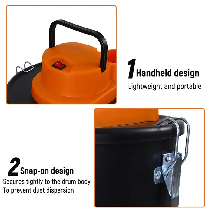 Aspirateur de cendres de cheminée aspiration puissante 12L 220V 800W aspirateur de baril domestique pour les appartements d'hôtel