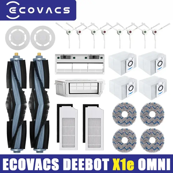 Ecovacs Deebot X1e Omni TURBO aspirateur Robot filtre brosse latérale chiffon de nettoyage pièces de rechange accessoires de boîte à poussière