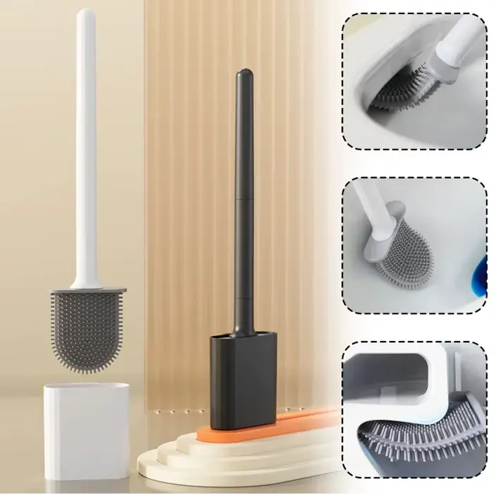 Brosse de toilette souple à poils flexibles