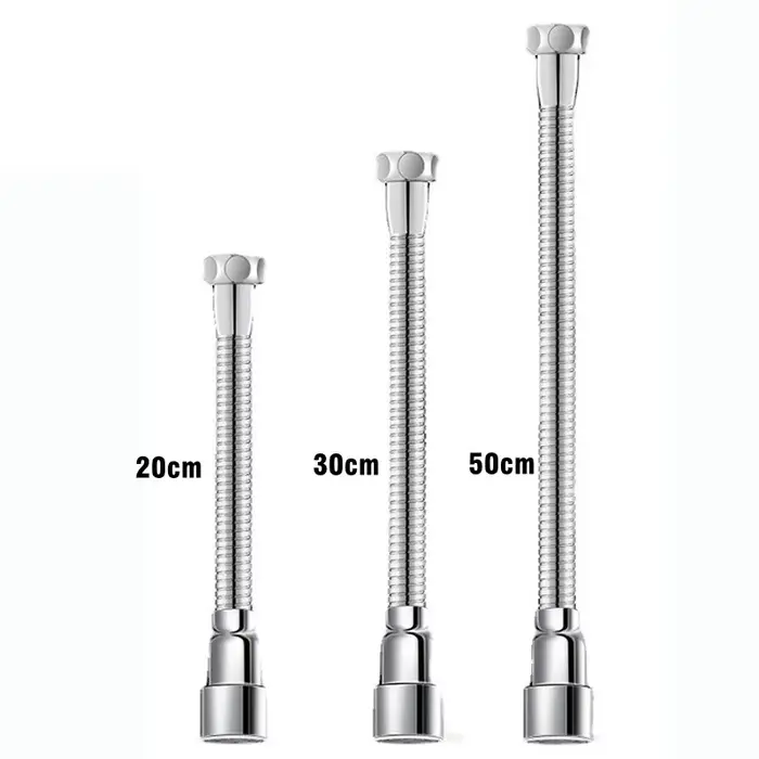 Acier inoxydable 360 ° Extension de robinet universelle, buse de tête anti-éclaboussures, aérateur