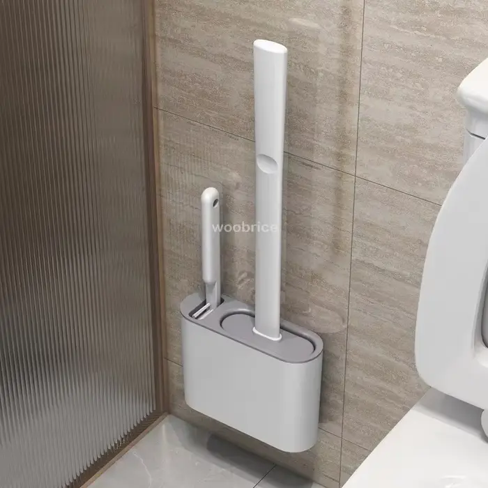 Brosse de toilette murale avec support