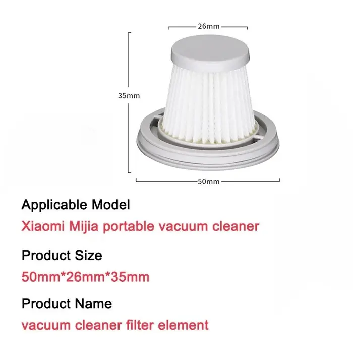 Pièces de filtre Hepa sans fil pour aspirateur pratique Xiaomi, filtre de remplacement, accessoires