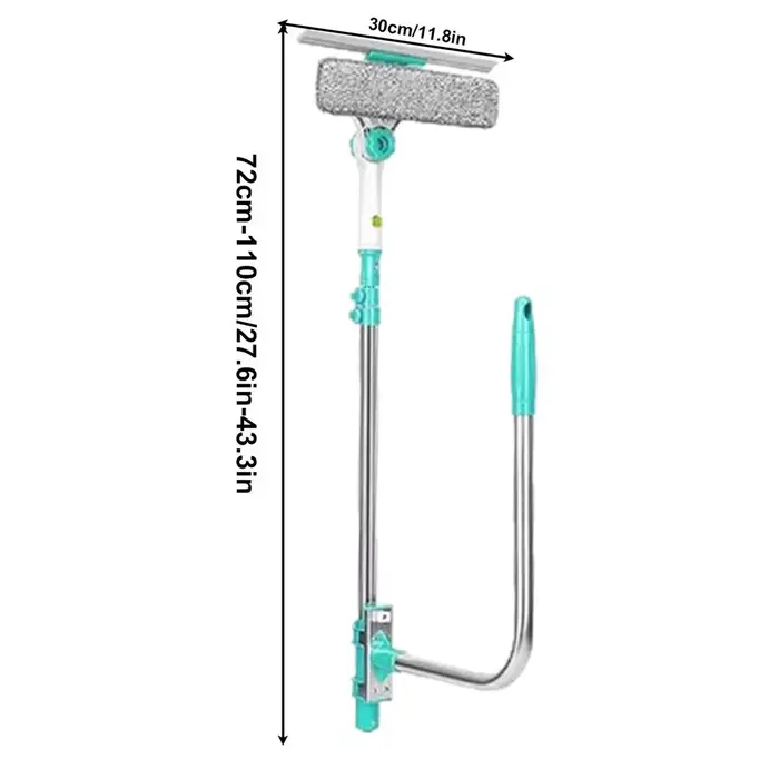Raclette de nettoyage de vitres en forme de U, brosse de nettoyage de vitres polyvalente de grande h