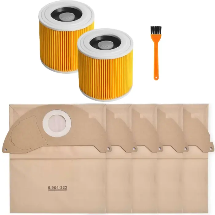 Sacs d'aspirateur + filtres à poussière pour Karcher WD2 MV2 WD 2.200 A2004 A2054