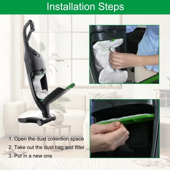 Pour Vorwerk Kobold VK200 FP200 remplacement de sac à poussière