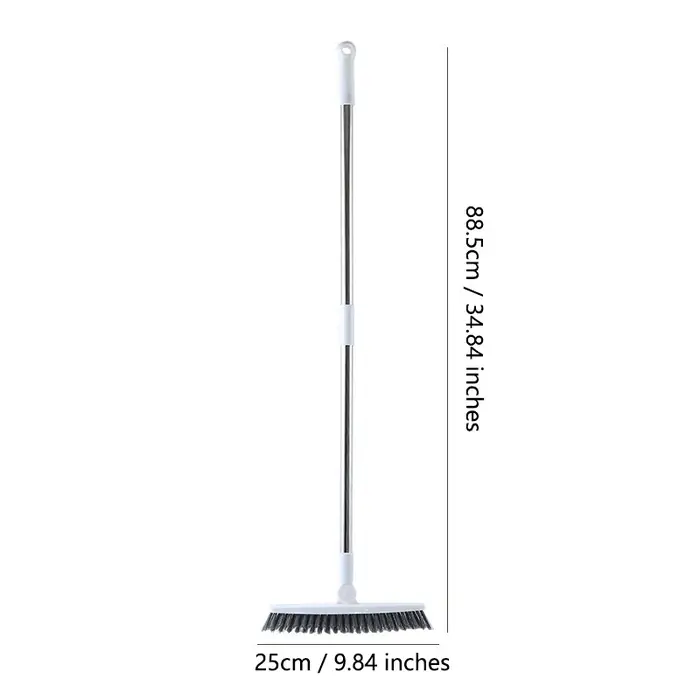 Brosse de nettoyage robuste à long manche et poils durs pour sols