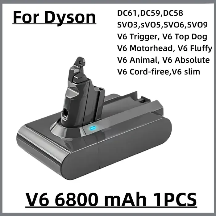 Batterie rechargeable pour aspirateur Dyson V6 V7 V8 V10 V11 V15 série SV07 DC62 DC58 DC31 absolu mo