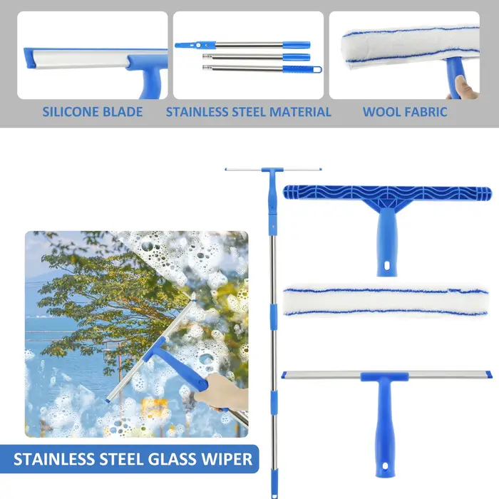 Brosse à verre 3 en 1, nettoyeur de vitres