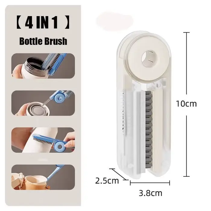 Brosse de nettoyage d'écart de couvercle de tasse 4 en 1, mise à niveau de la brosse de nettoyage de