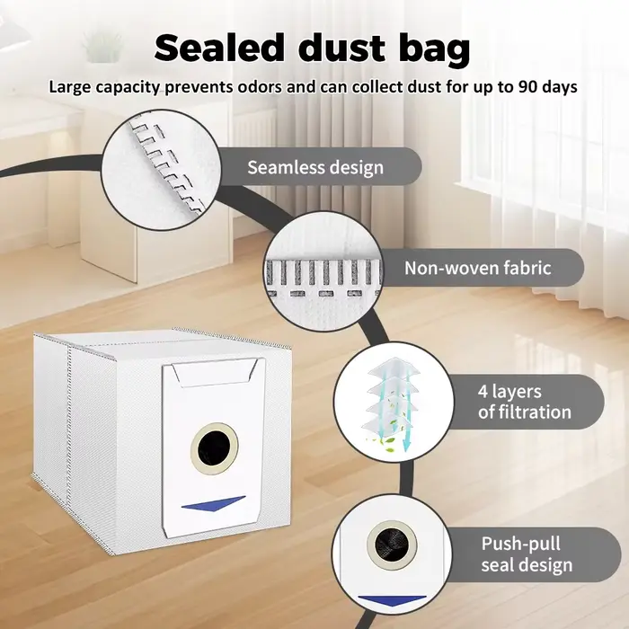 Sacs à poussière pour aspirateur Robot ECOVACS T30S/T30 Omni/T30 PRO/T30 PRO OMNI/T30S PRO/T30S Combo/T30 Max/T30/DDX14/ YEEDI M12 Pro +