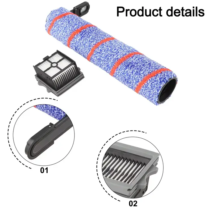 1 brosse principale, 1 filtre pour aspirateur Tineco Floor One S7 Artist
