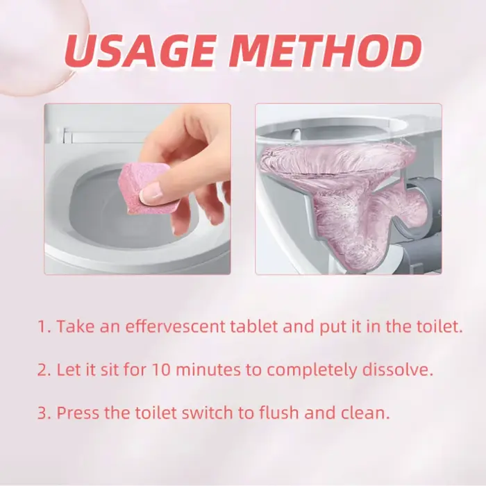 Comprimé effervescent pour le nettoyage des toilettes