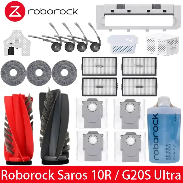 Roborock Saros 10R/G20S Ultra aspirateur Robot pièces rouleau principal brosse latérale filtre vadrouille tissu sac à poussière accessoires