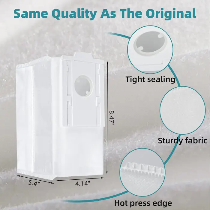 Sac à poussière pour Samsung Accessoires VCA-RDB95 Jet Bot + Jet Bot AI + Robot Aspirateur Sac sale Remplacement Pièces de sac d'aspirateur