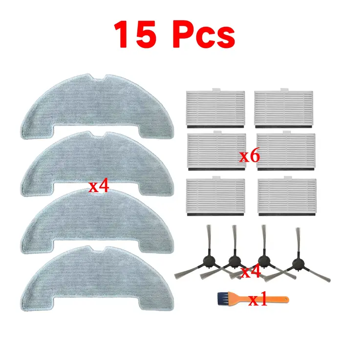 Pièces de rechange pour aspirateur Robot Vexilar W7/W9/W11/15, avec filtre HEAP, tampon de vadrouill