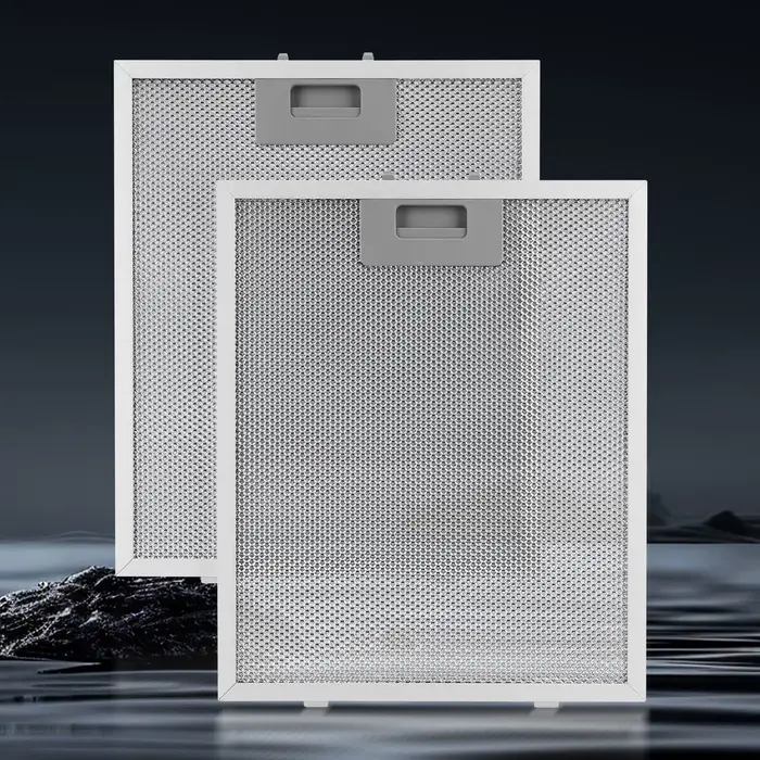 2 pièces Filtre à mailles métalliques en aluminium 320x260mm pour hotte de cuisine