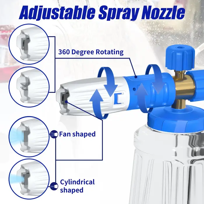 Pistolet à mousse haute pression pour lavage de voiture, pulvérisateur réglable pour Karcher Parksdie Nilfisk Bosch Lavor AR