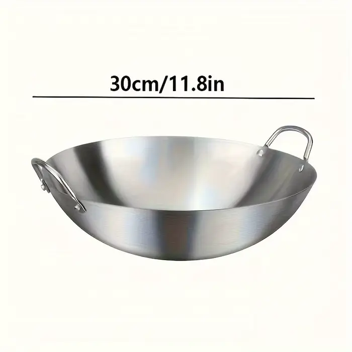 Grand Wok en acier inoxydable