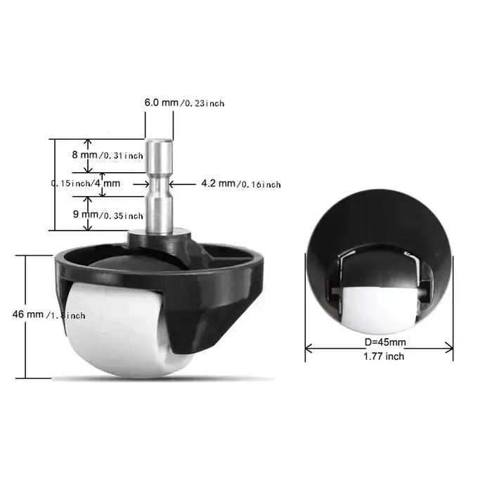 Ensemble de roulettes de roue avant de remplacement pour aspirateur iRobot Roomba, J7, I3, i7 + Plus