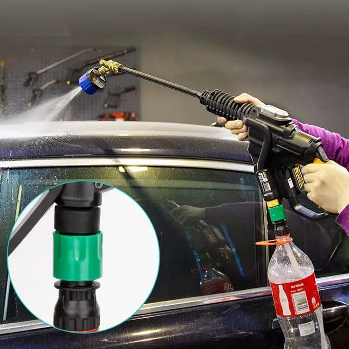 Pistolet de lavage à batterie au lithium avec bouteille